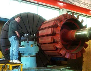 Streck's worker building a machine